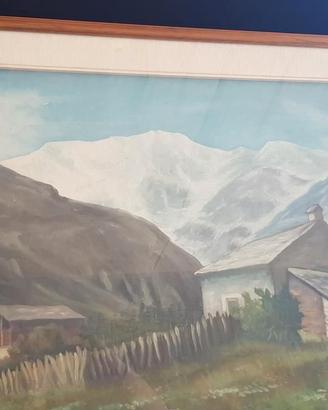 dipinto paesaggistico pecetto Macugnaga Barbieri
