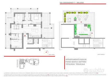 Appartamento di 166 m² con 4 locali a Milano