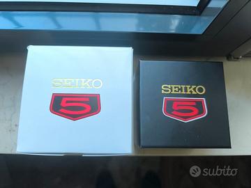 Scatola originale Seiko 5 vuota con cuscinetto 