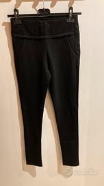 Pantaloni donna stretch con decoro in vita