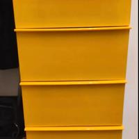 Cassettiera 5 cassetti gialla Scavolini 