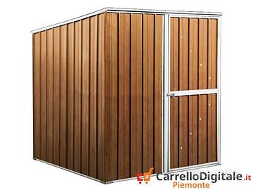 Box da giardino lamiera 175x185cm 2,92mq fin legno