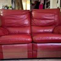 Divano in pelle rosso 2 posti – comodo e robusto