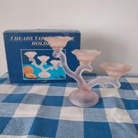 candelabro vintage  in vetro 