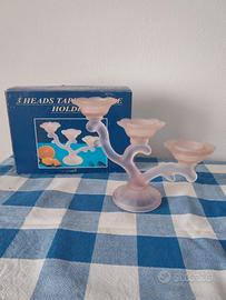 candelabro vintage  in vetro 