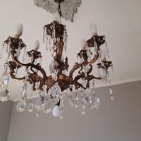 Lampadario con gocce anni 70