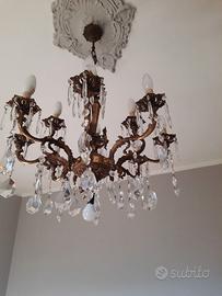 Lampadario con gocce anni 70