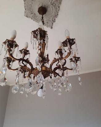Lampadario con gocce anni 70