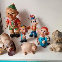 Pupazzi Walt Disney in gomma Ledra Plastic e altro