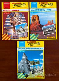 Tre album originali Panini Découvertes anni ’90.
