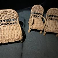 Poltroncine in vimini intrecciate a mano-artigiana