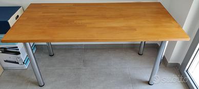 Scrivania ripiano lamellare faggio