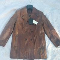 Giacca in vera pelle vintage donna Marrone 42