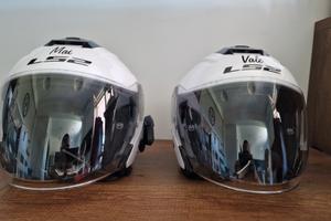 Coppia caschi ls2 jet e interfoni midland btx1 pro