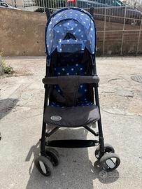Passeggino leggero pieghevole con borsa Nemo blu