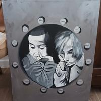 Olio su tela tecnica mista