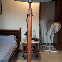 Lampada da terra in Stile, blu bordato oro, nuova,