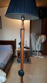 Lampada da terra in Stile, blu bordato oro, nuova,