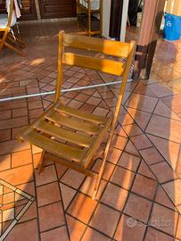 10 sedie in legno massello