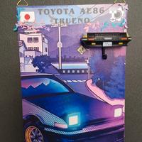 Quadro portachiavi tema Giappone Toyota Trueno