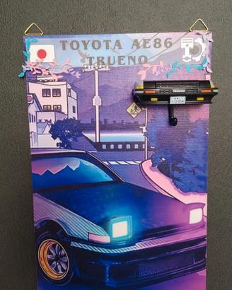 Quadro portachiavi tema Giappone Toyota Trueno