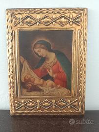 Quadretto Madonna con Bambino dorato
