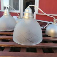 lampadari in vetro satinato 