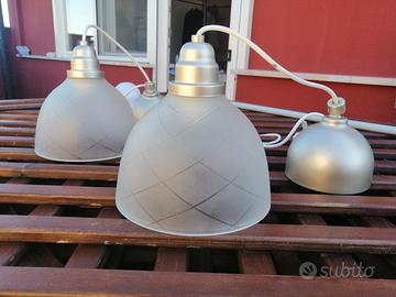 lampadari in vetro satinato 