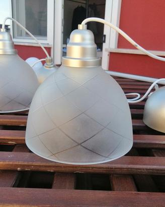 lampadari in vetro satinato 