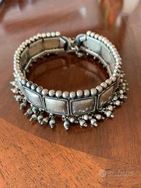 Collana girocollo choker in argento indiano