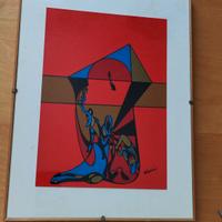 Valerio Adami,2 grafiche/serigrafie con autografo 