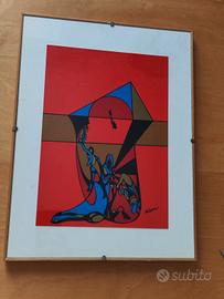 Valerio Adami,2 grafiche/serigrafie con autografo 