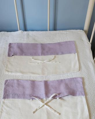 Federe in lino- cotone e cuscini