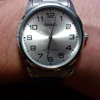 Casio Orologio Analogico Acciaio Quadrante Argento
