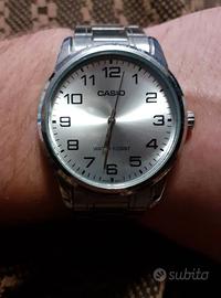 Casio Orologio Analogico Acciaio Quadrante Argento