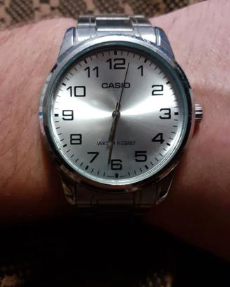 Casio Orologio Analogico Acciaio Quadrante Argento