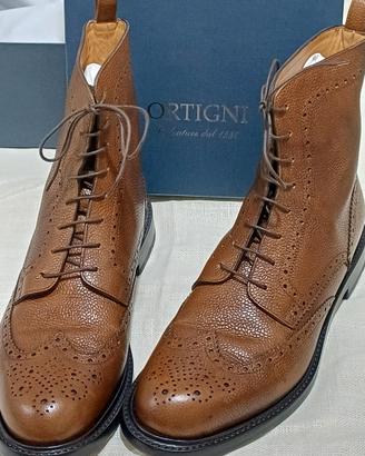 stivaletti stringati Orsigni, vera pelle