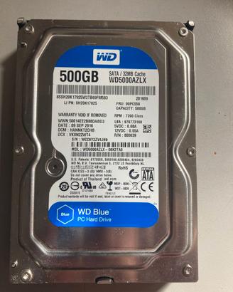 Hard disk Western Digital  500GB  per pc fisso