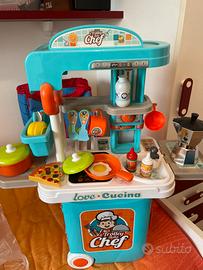 Cucina giocattolo 3 in 1 piu ‘ acessori
