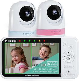 HD video baby phone con 2 telecamere e audio