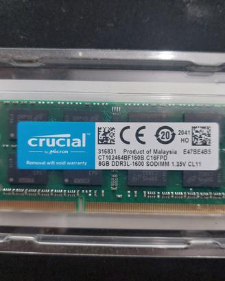 Crucial 1X DDR3L SoDimm 1600 8GB