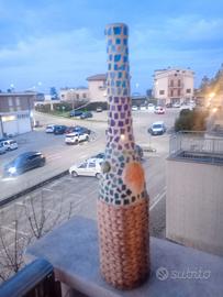 Bottiglia artistica decorata a mano