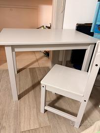 Sundvik tavolo bambini e sedia grigio