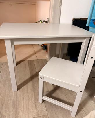 Sundvik tavolo bambini e sedia grigio