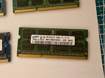 Lotto 6x RAM 2GB DDR3 PC3-8500S per Laptop/Mac