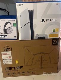 PS5 slim DISCO + cuffie + MONITOR MSI GAMING