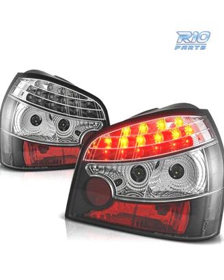 FANALI AUDI A3 96-00 LED FONDO NERO ROSSO