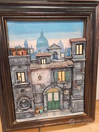 Quadro 3D di Battelli – Scorcio urbano italiano in
