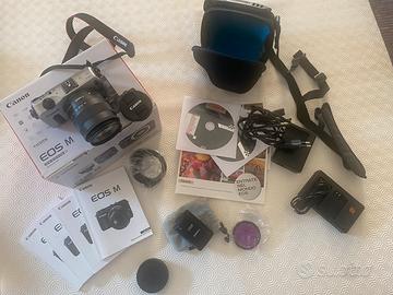 Canon EOS M mirrorless + 18 -55mm KIT COMPLETO