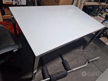 Tavolo vetro temperato bianco